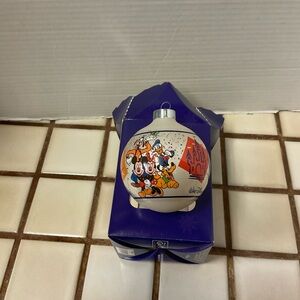 Disney Festive Ornament with Mickey and Friends in Red and White